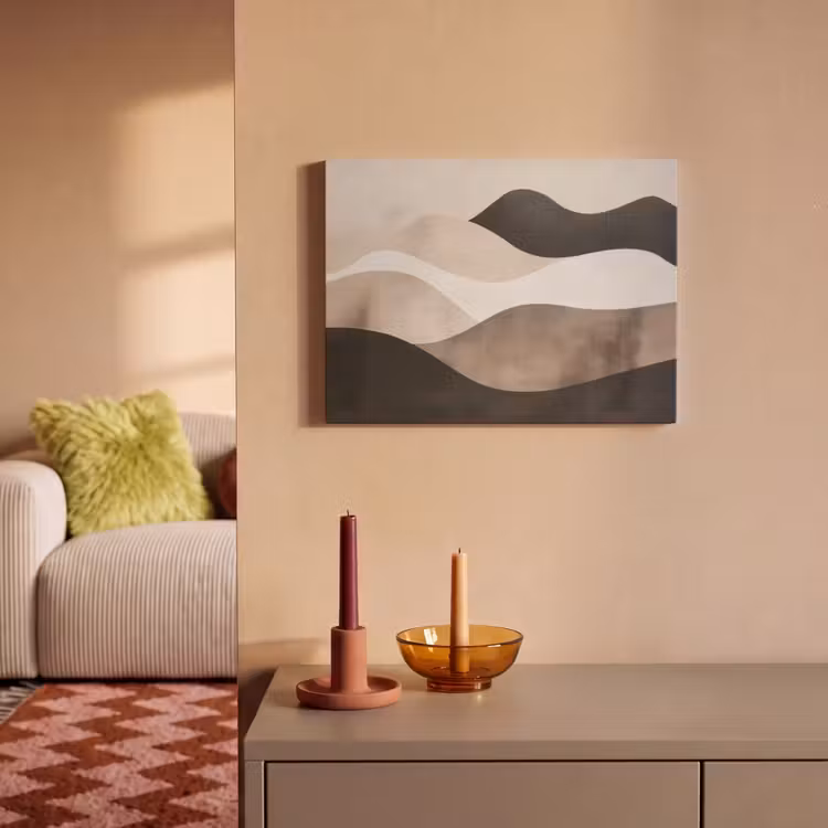 Akustikbild - Abstrakt - Landschaft - Wellen - Cremefarben — 2