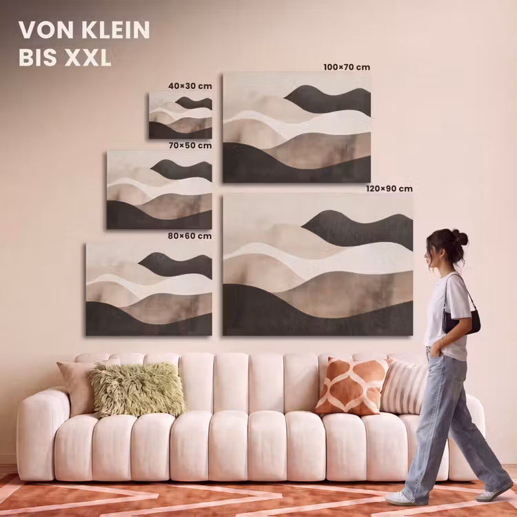Akustikbild - Abstrakt - Landschaft - Wellen - Cremefarben — 7