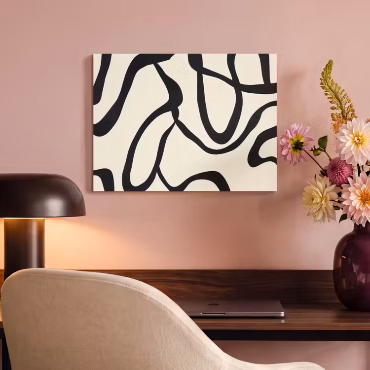 Akustikbild - Abstrakt - Linien - Modern - Beige — 6