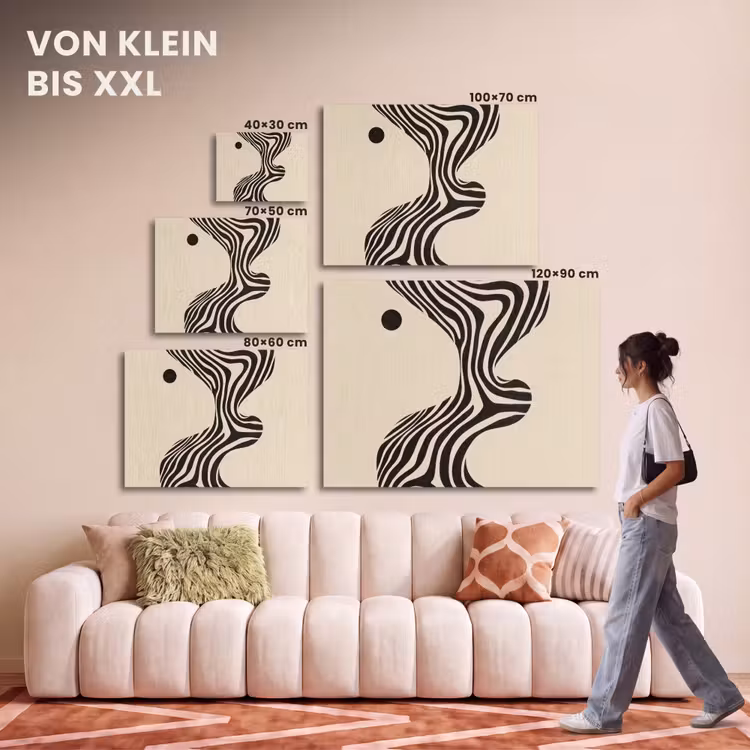 Akustikbild - Beige - Linien - Gewellt - Abstrakt — 7