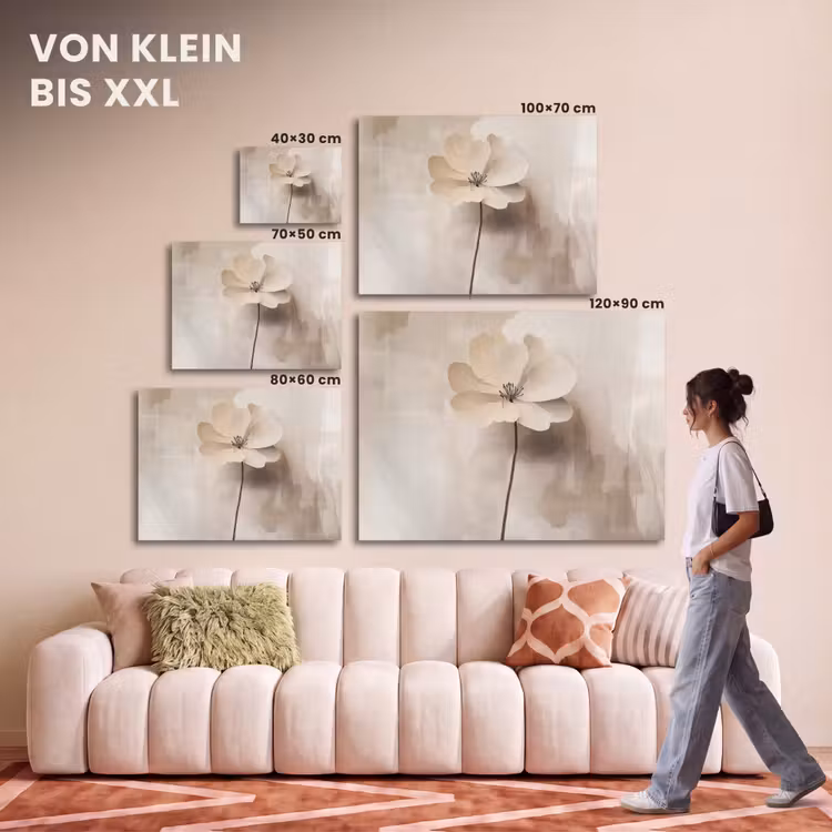 Akustikbild - Blume - Beige - Farbe - Schatten — 7