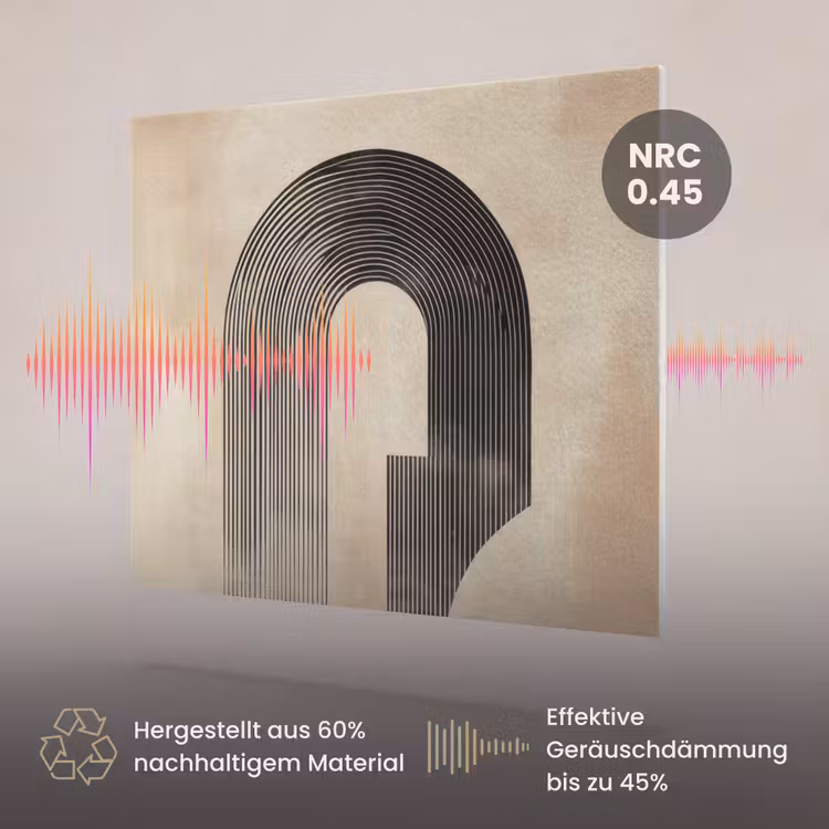 Akustikbild - Schleife - Streifen - Minimalistisch - Schwarz — 3