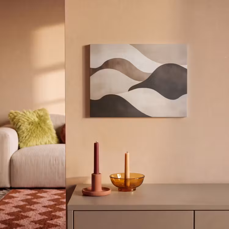 Akustikbild - Wellen - Abstrakt - Beige — 2