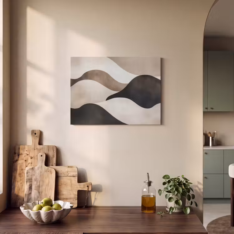 Akustikbild - Wellen - Abstrakt - Beige — 4