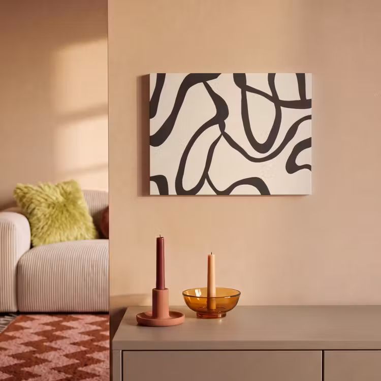 Akustikbild - Abstrakt - Linien - Modern - Beige — 2