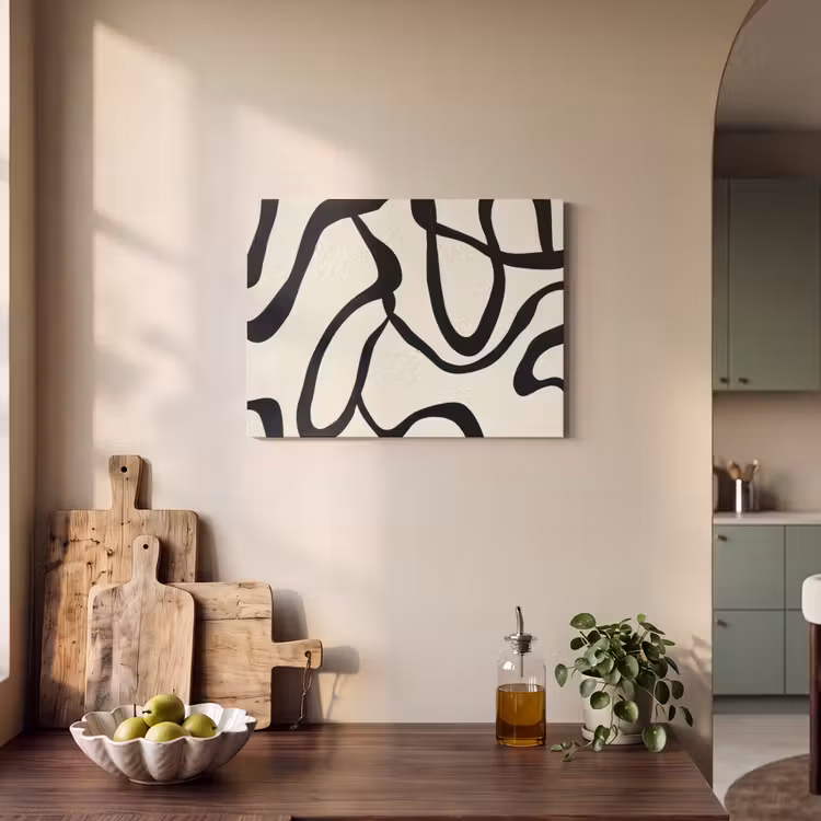 Akustikbild - Abstrakt - Linien - Modern - Beige — 4