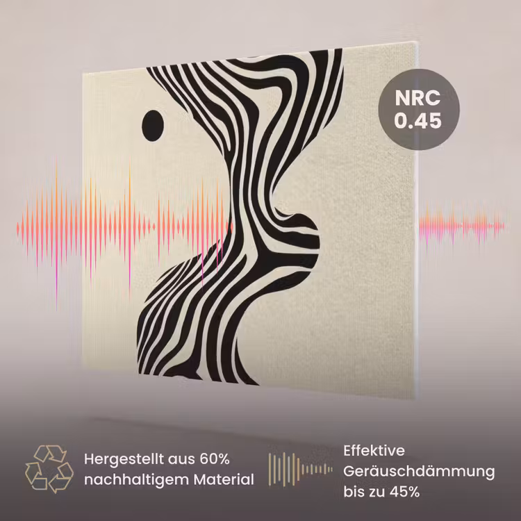 Akustikbild - Beige - Linien - Gewellt - Abstrakt — 3