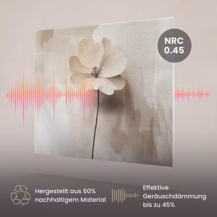 Akustikbild - Blume - Beige - Farbe - Schatten — 3