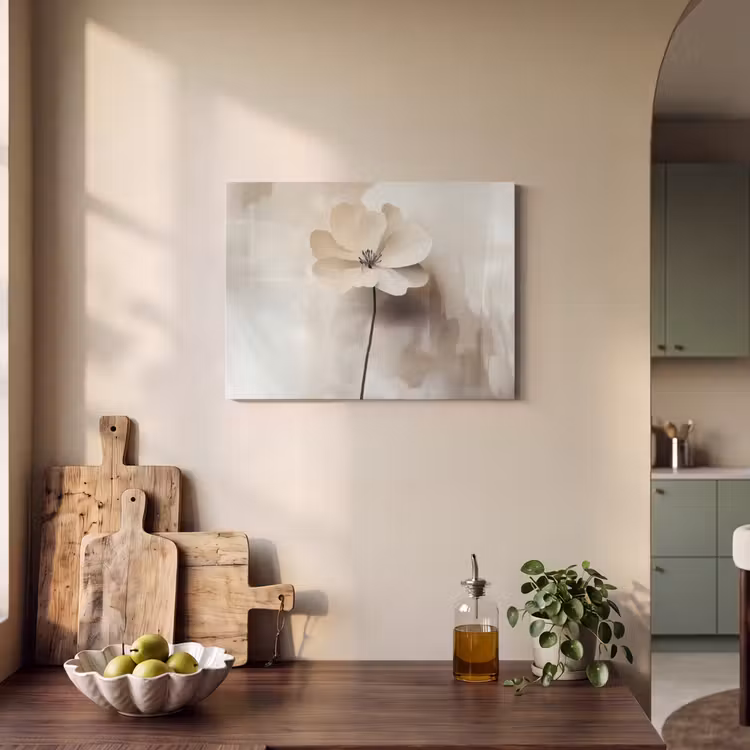 Akustikbild - Blume - Beige - Farbe - Schatten — 4
