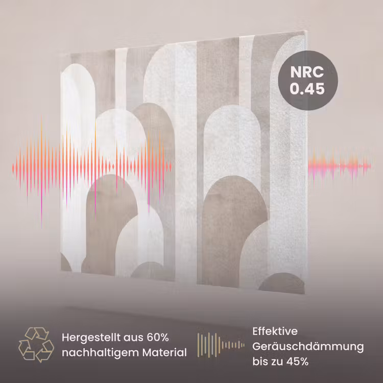 Akustikbild - Abstrakte Bögen - Modern - Beige — 3