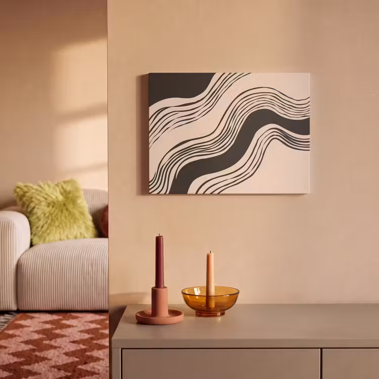 Akustikbild - Waves - Schwarz - Sand — 2