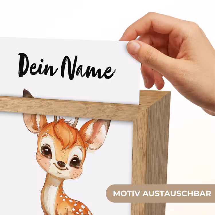 Nachtlicht Kinder mit Namen - Hirsche - Baby - Tiere — 3