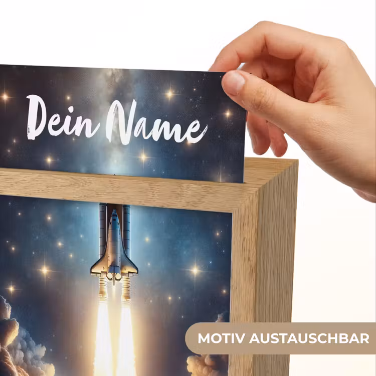 Nachtlicht Kinder mit Namen - Weltraum - Rakete - Weltraum - Sterne — 3