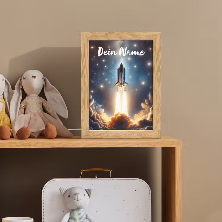 Nachtlicht Kinder mit Namen - Weltraum - Rakete - Weltraum - Sterne — 4