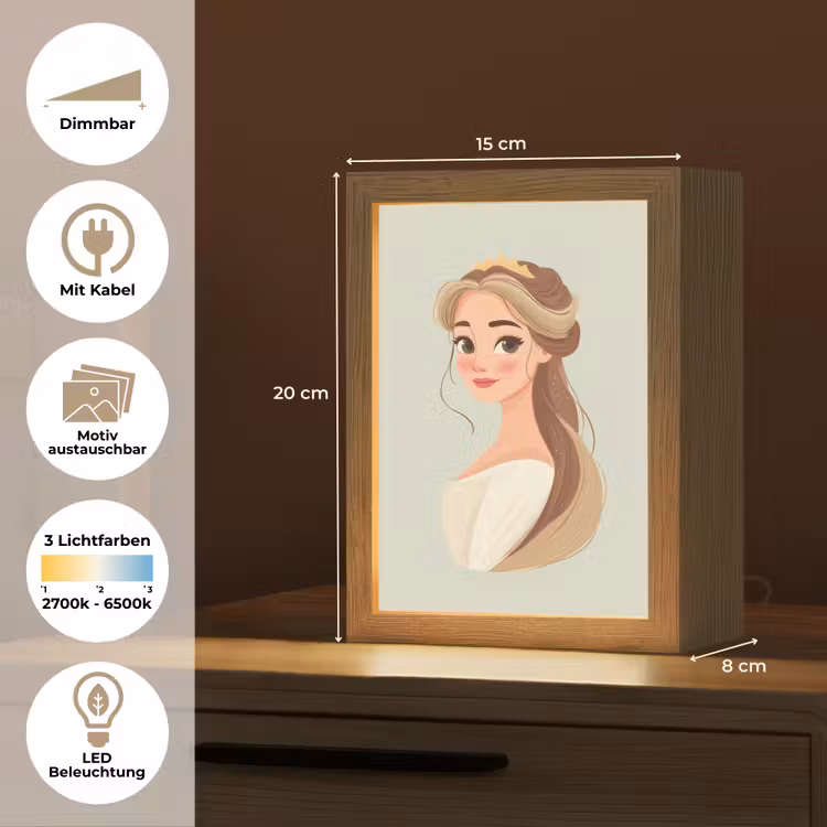 Nachtlicht Kinder - Prinzessin - Tiara - Grün — 9