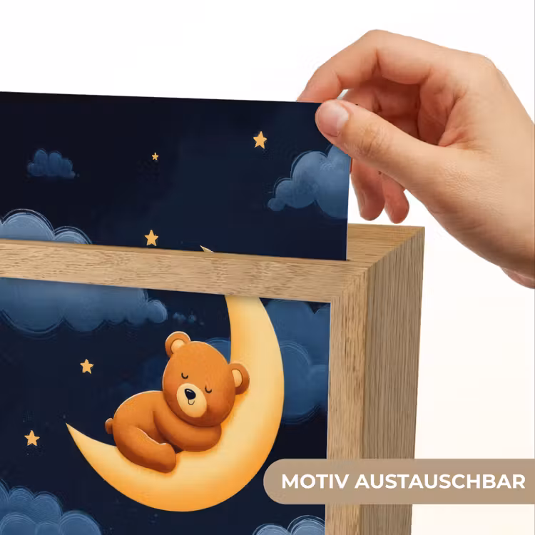 Nachtlicht Kinder - Teddybär - Mond - Wolken - Sterne — 3