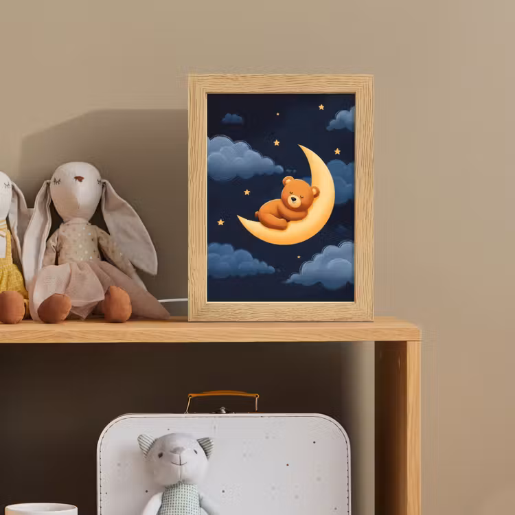 Nachtlicht Kinder - Teddybär - Mond - Wolken - Sterne — 4