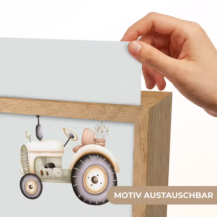 Nachtlicht Kinder - Vintage - Traktor - Pastell — 3