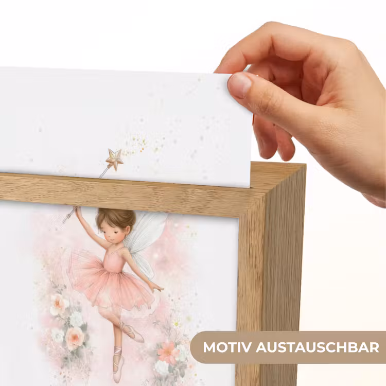 Nachtlicht Kinder - Ballerina - Fee - Blumen - Rosa — 3