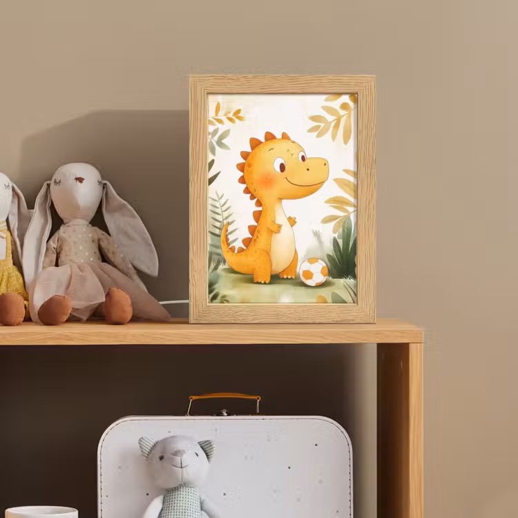 Nachtlicht Kinder - Dino - Fußball - Orange — 4