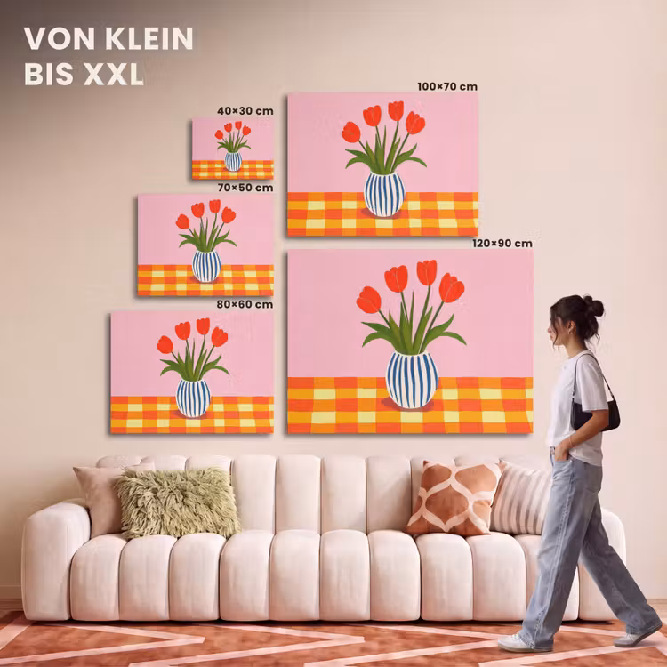 Akustikbild - Tulpen - Rosa - Vase — 7