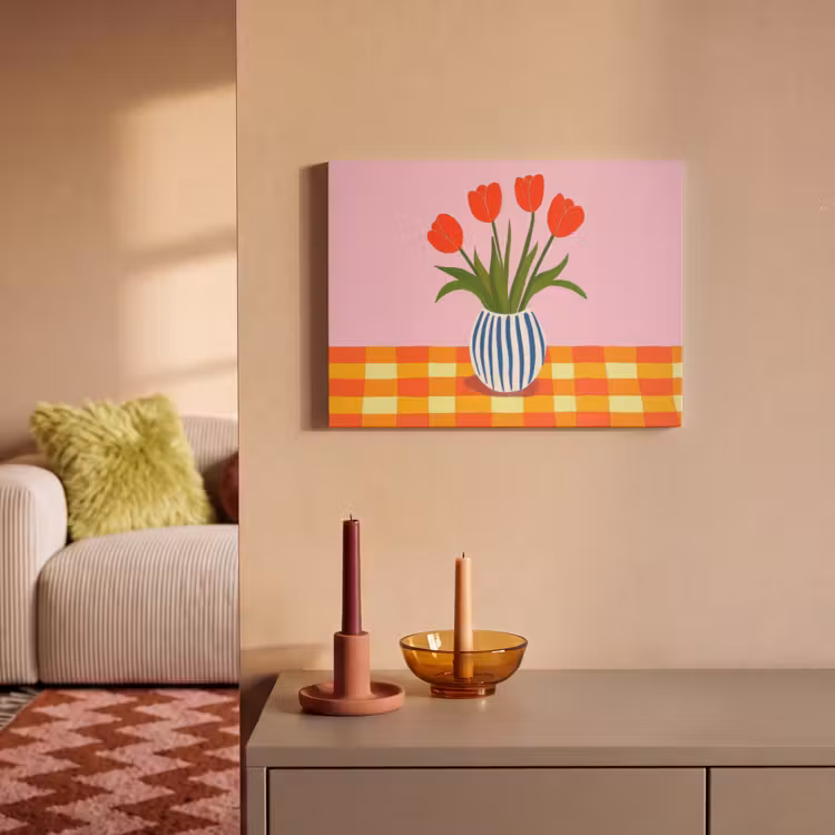 Akustikbild - Tulpen - Rosa - Vase — 2