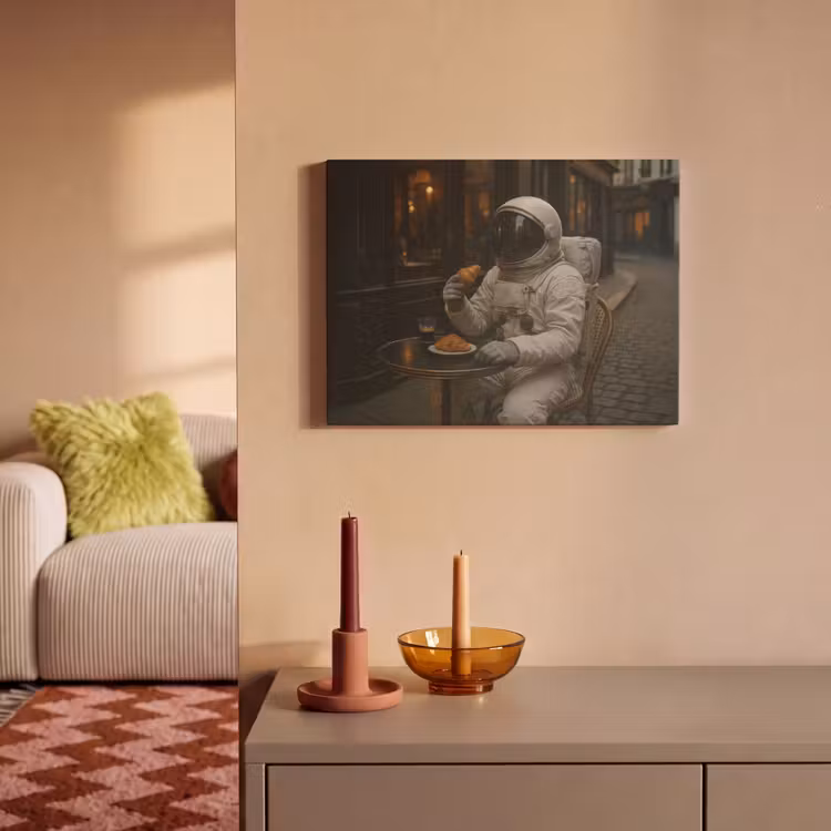Akustikbild - Café - Croissant - Kaffee - Astronaut — 2