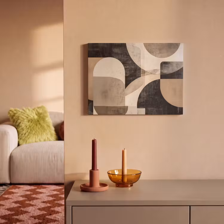 Akustikbild - Abstrakt - Formen - Modern - Beige — 2