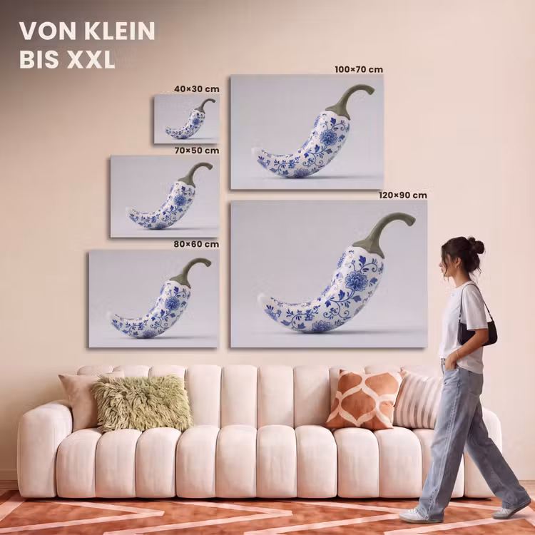 Akustikbild - Chilischote - Keramik - Blau — 7