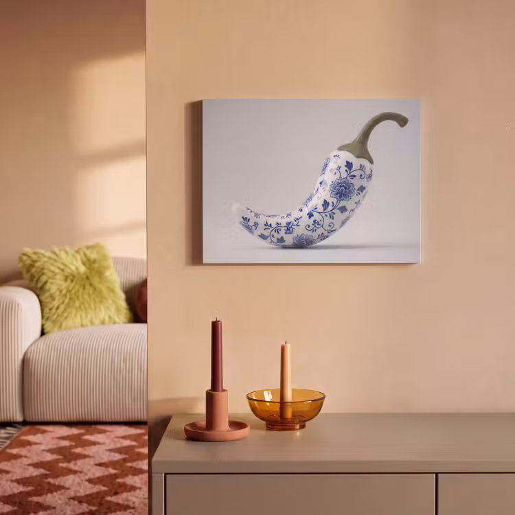 Akustikbild - Chilischote - Keramik - Blau — 2