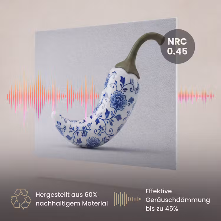 Akustikbild - Chilischote - Keramik - Blau — 3
