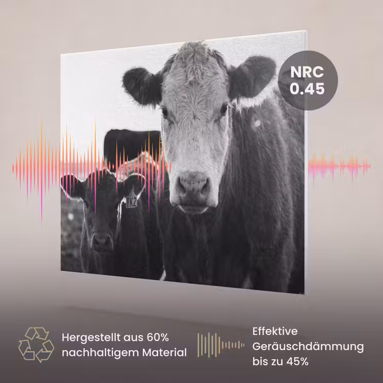 Akustikbild - Kühe - Schwarz und weiß — 3