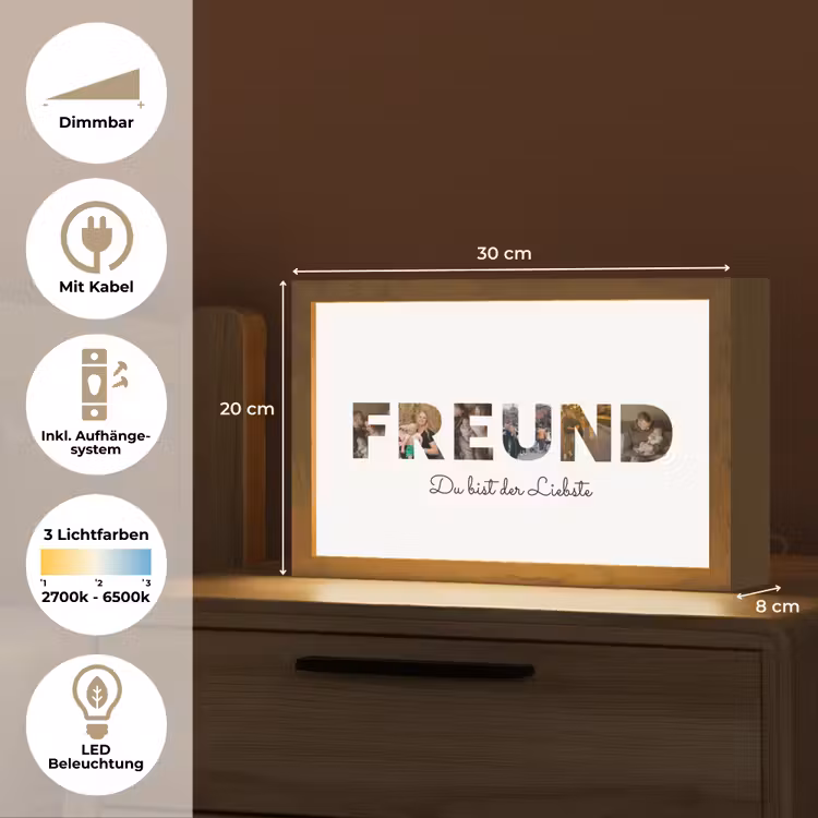 Personalisierte Lightbox - Freund - Buchstaben-Collage — 6