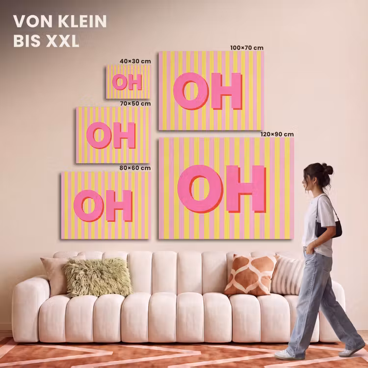 Akustikbild - Text - Streifen - Rosa — 7