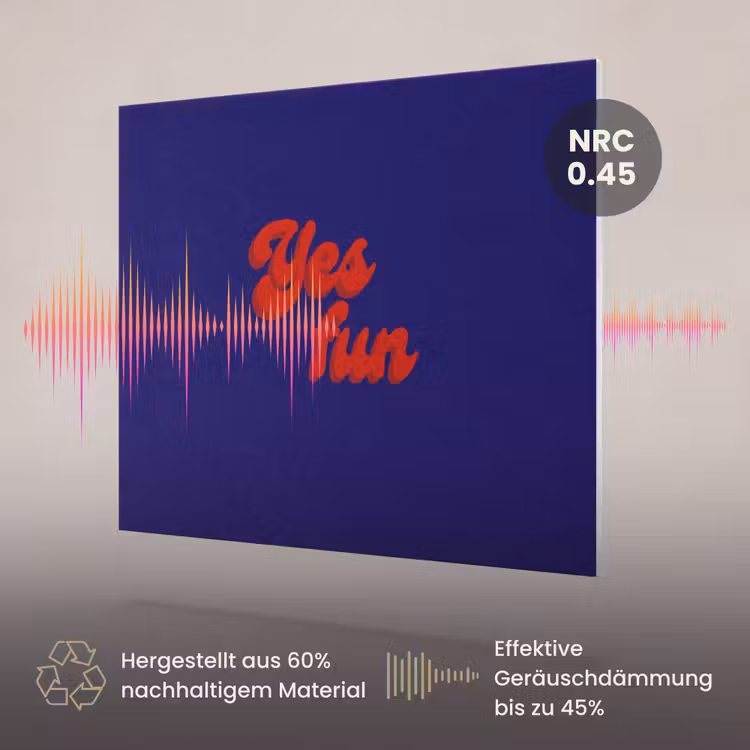 Akustikbild - Blau - Rot - Ja, Spaß - 3D — 3