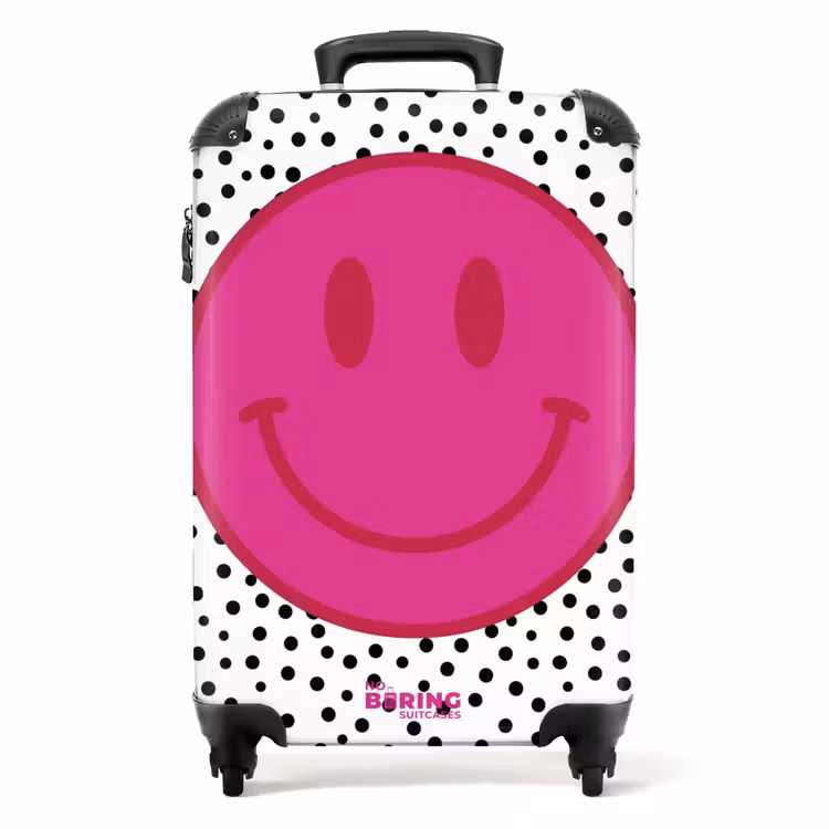 Koffer - Smiley - Rosa - Punkte — 1