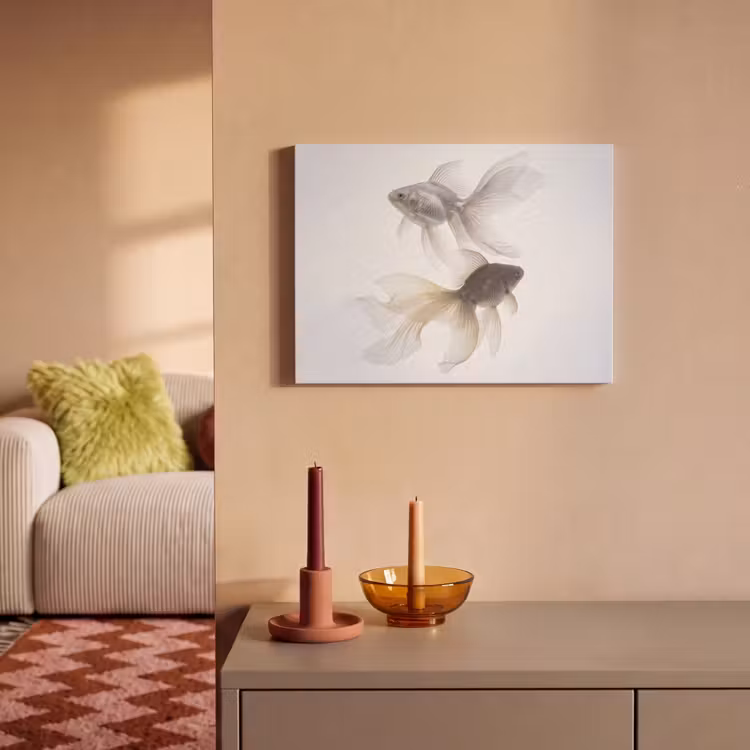 Akustikbild - Goldfisch - Modern - Weiß — 2