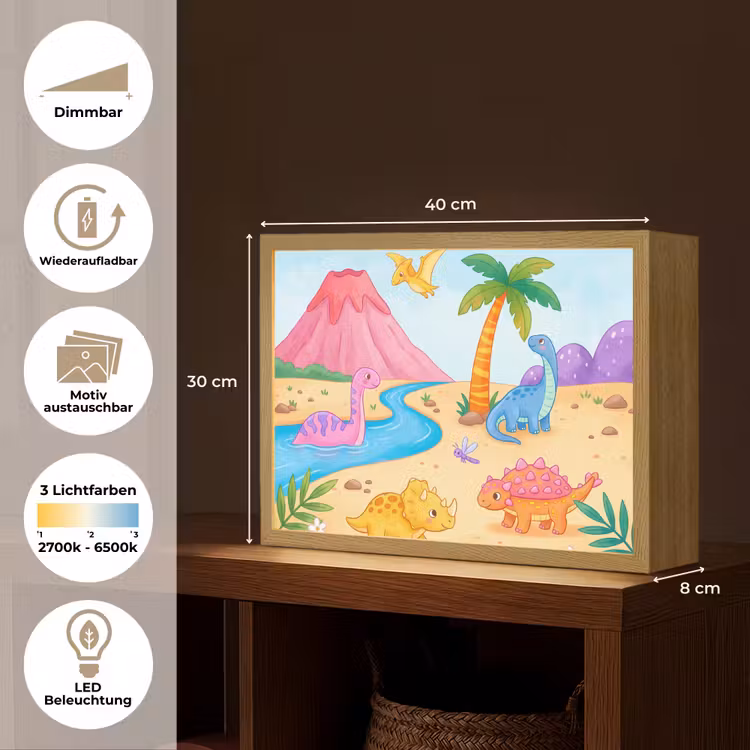 Nachtlicht Kinder - Dinosaurier – Dschungel – Illustration — 10