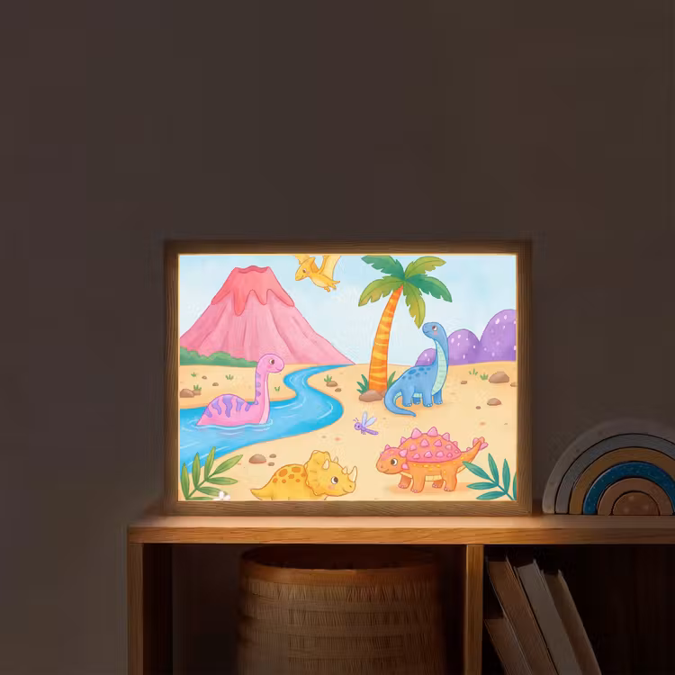 Nachtlicht Kinder - Dinosaurier – Dschungel – Illustration — 2