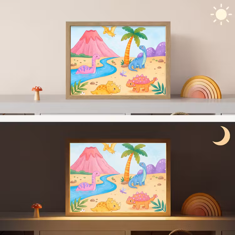 Nachtlicht Kinder - Dinosaurier – Dschungel – Illustration — 6