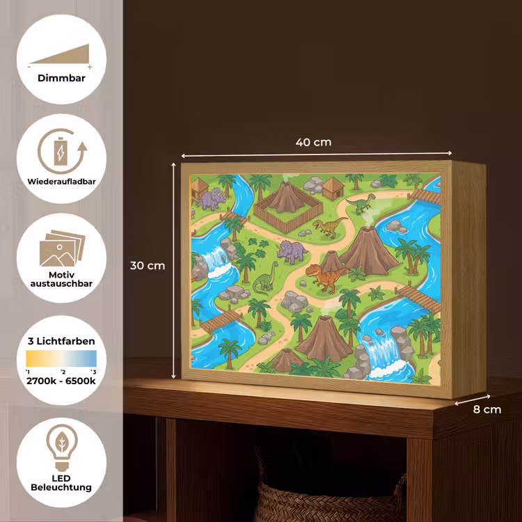 Nachtlicht Kinder - Dinosaurier – Landschaft – Cartoon — 10