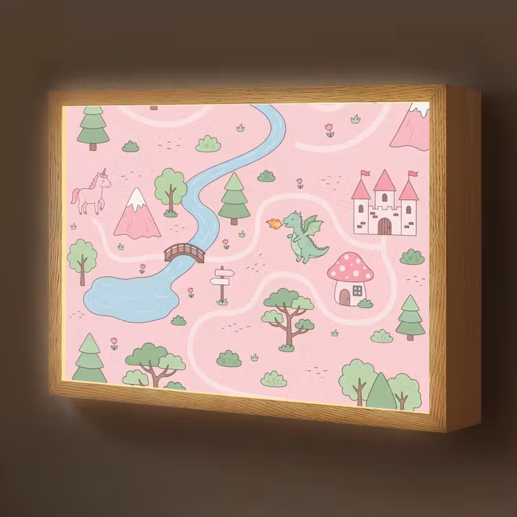 Nachtlicht Kinder - Einhorn – Fantasie – Rosa — 1