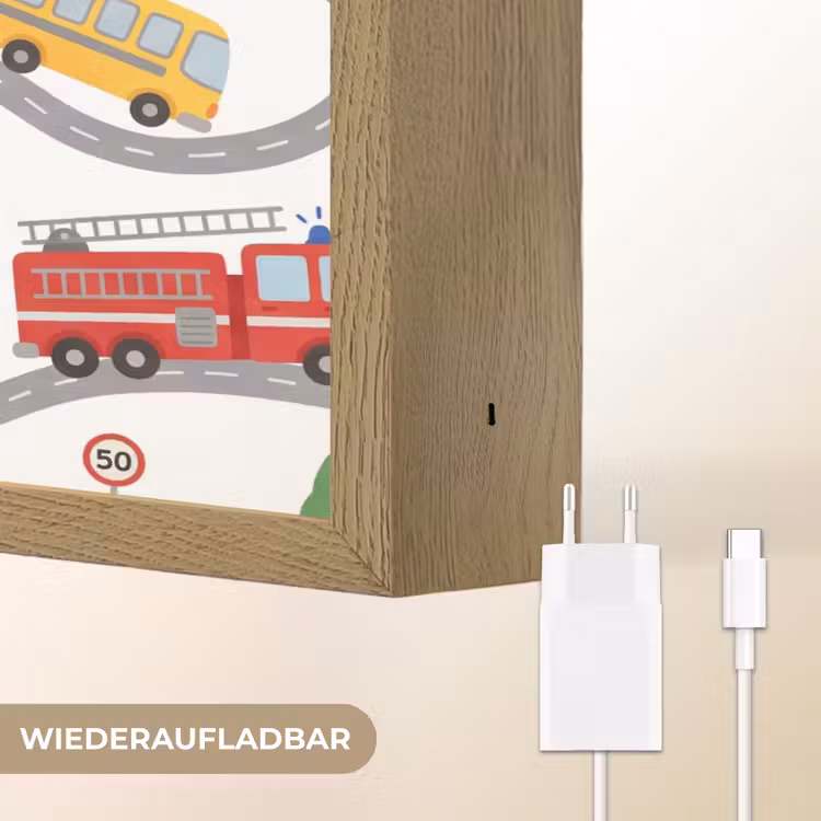 Nachtlicht Kinder - Fahrzeug – Straße – Muster — 9