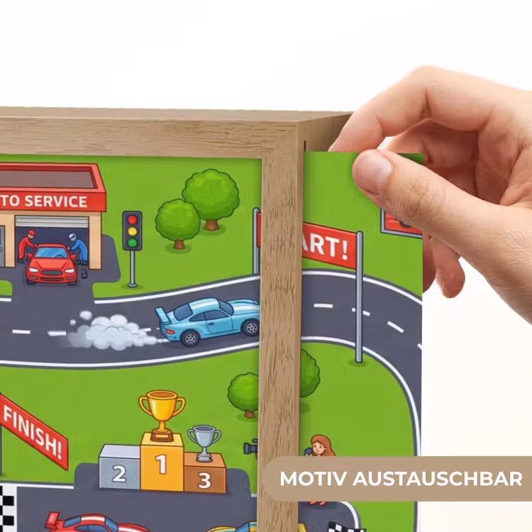 Nachtlicht Kinder - Rennstrecke – Auto – Cartoon — 5