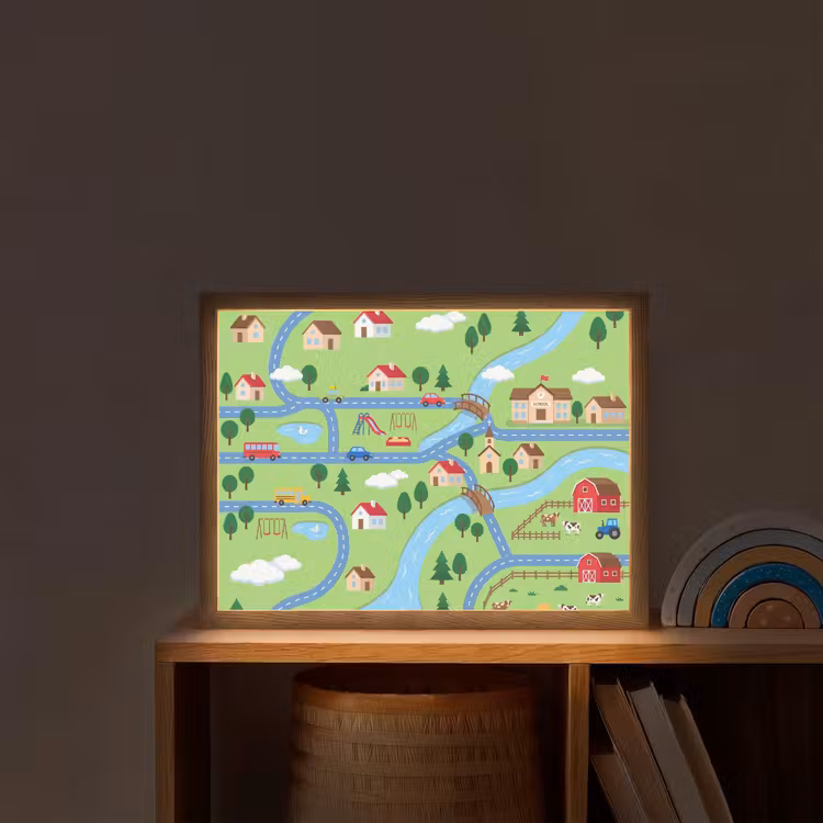 Nachtlicht Kinder - Stadt – Straßen – Häuser — 2