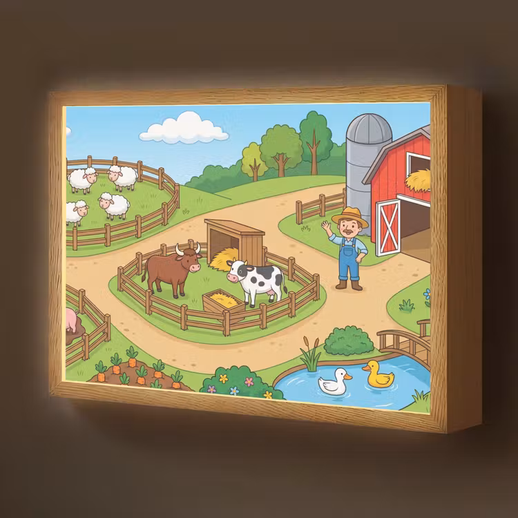 Nachtlicht Kinder - Bauernhof – Tiere – Landleben — 1