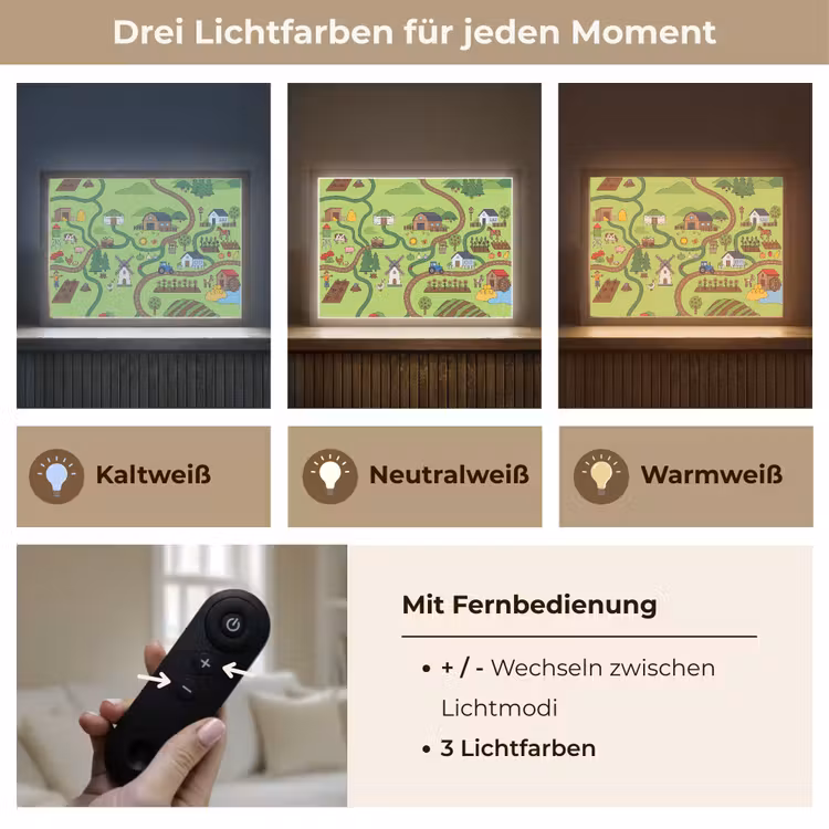 Nachtlicht Kinder - Tiere – Ländliche Umgebung – Illustration — 8