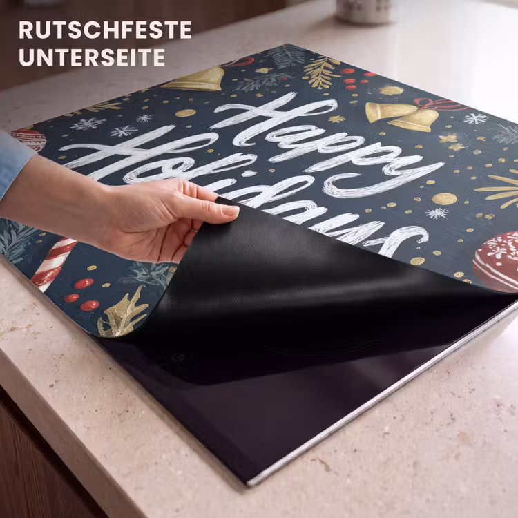 Herdabdeckplatte - Festlich - Weihnachtsgruß - Farbenfroh — 9