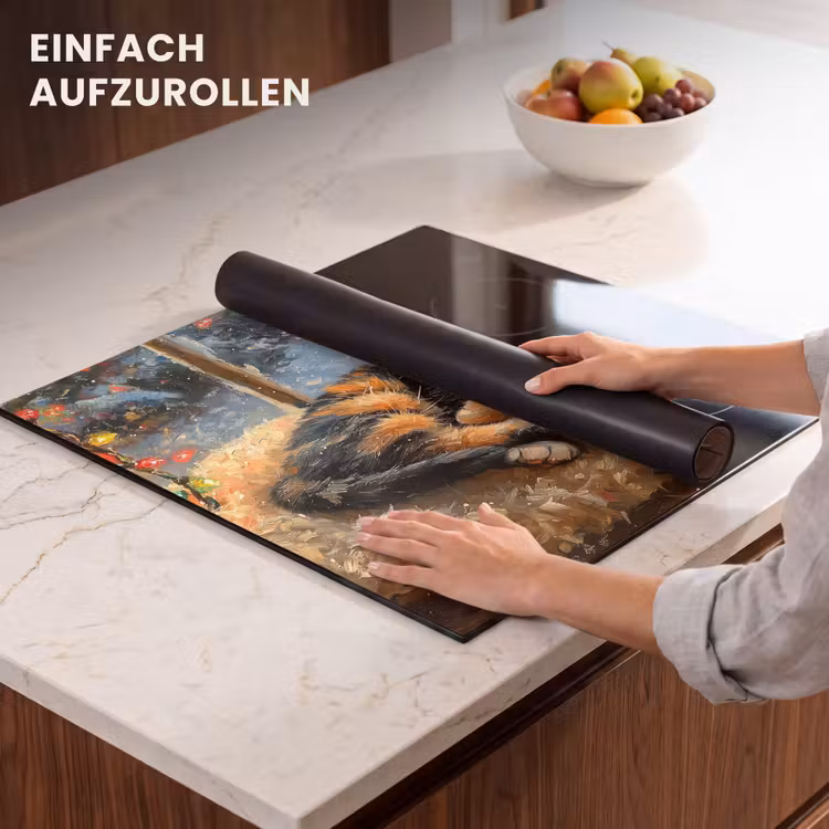 Herdabdeckplatte - Katze - Weihnachten - Winter - Tier — 7