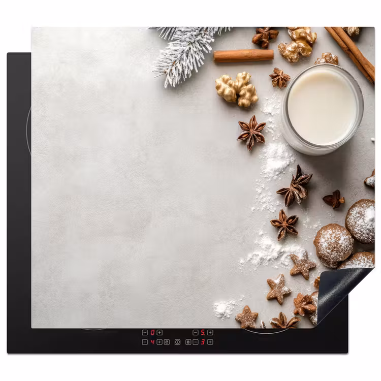 Herdabdeckplatte - Kräuter - Winter - Milch - Beton — 1
